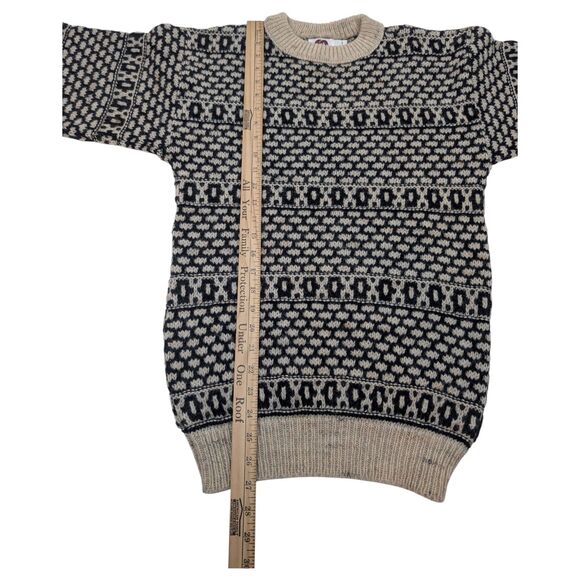 Vintage 90s Scandinavian Sweater J'ma Plum 100% Wool Mens Size M USA Made - Picture 8 of 10